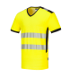 Preview: Warnschutz-T-Shirt mit V-Ausschnitt und Mesh-Einsatz "PW3"