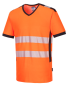Preview: Warnschutz-T-Shirt mit V-Ausschnitt und Mesh-Einsatz "PW3"