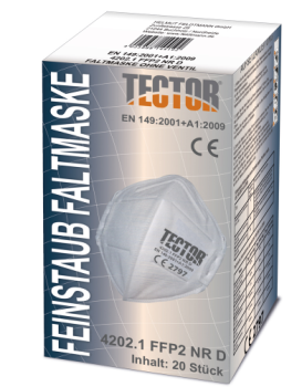 FFP2 Faltmaske Tector ohne Ventil