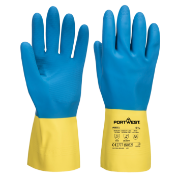 Doppelt getauchter Latex Stulpenhandschuh