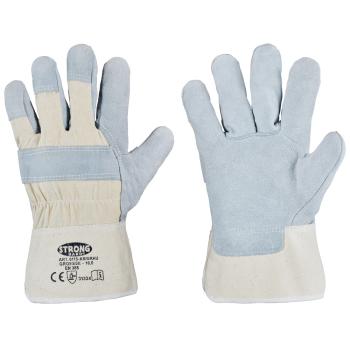 Rind-Spaltleder-Handschuh "K S"