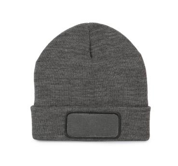 Strickmütze mit Patch und Thinsulate-Futter
