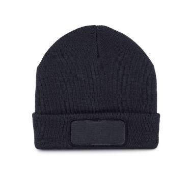 Strickmütze mit Patch und Thinsulate-Futter