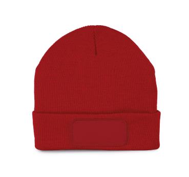 Strickmütze mit Patch und Thinsulate-Futter