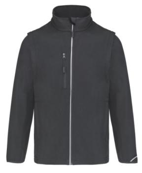 Softshelljacke mit abnehmbaren Ärmeln