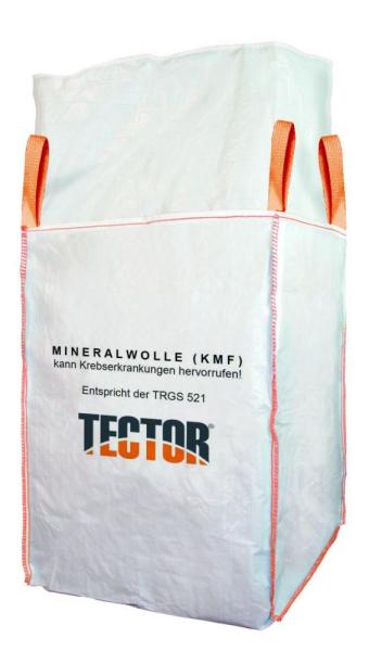 BigBag für Mineralwolle mit 4 Hebeschlaufen