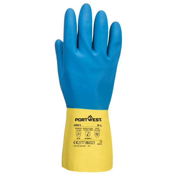 Doppelt getauchter Latex Stulpenhandschuh