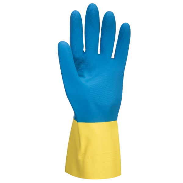 Doppelt getauchter Latex Stulpenhandschuh