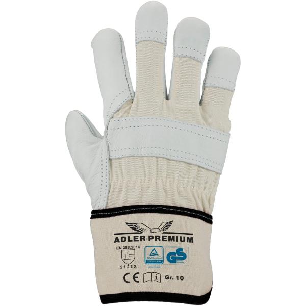 Rindnarbenleder-Handschuh "Adler Premium"