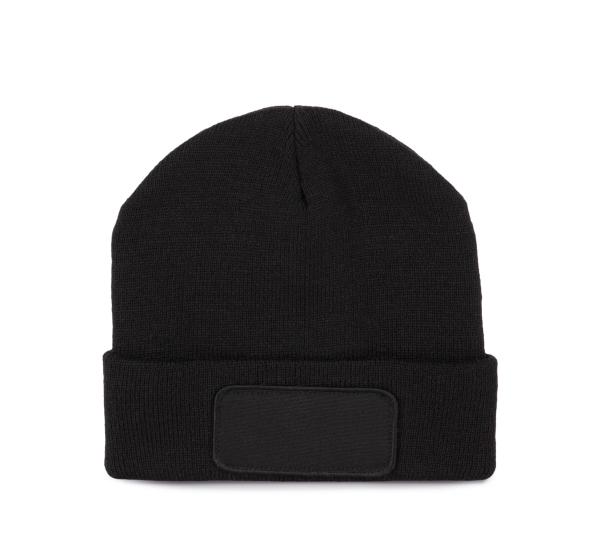 Strickmütze mit Patch und Thinsulate-Futter
