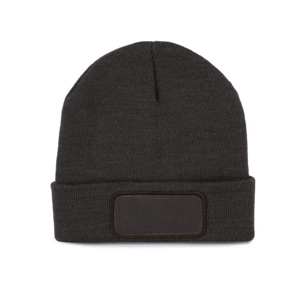 Strickmütze mit Patch und Thinsulate-Futter