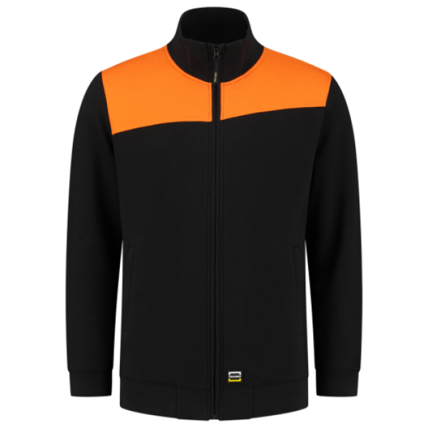 Sweater-Jacke Bicolor Quernaht